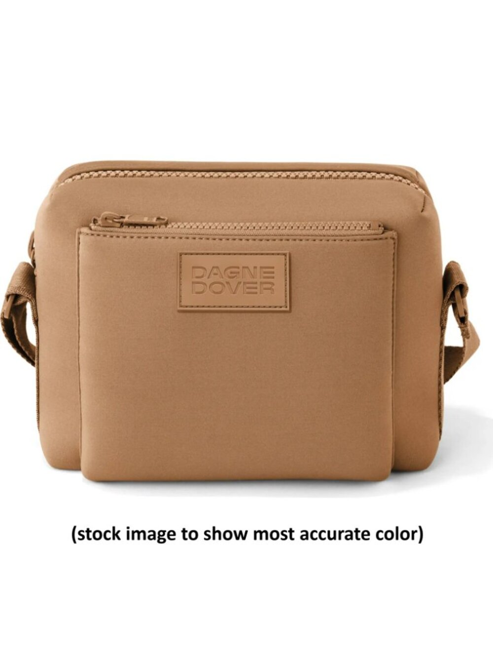 Dagne Dover Micah Neoprene Crossbody Bag in Camel (a rich golden brown)